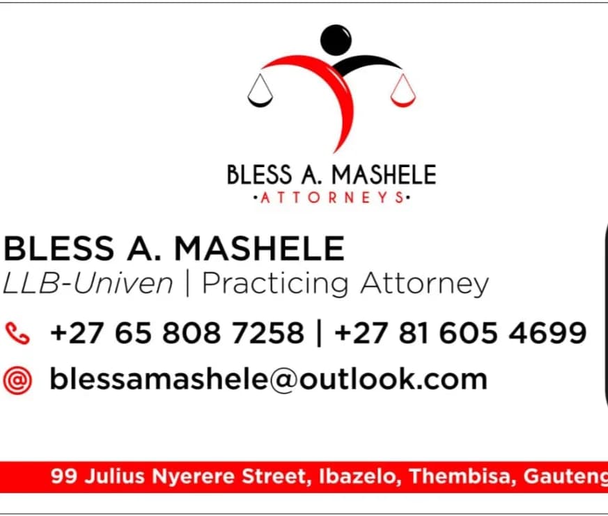 Bless A. Mashele Attorneys in Birch Acres