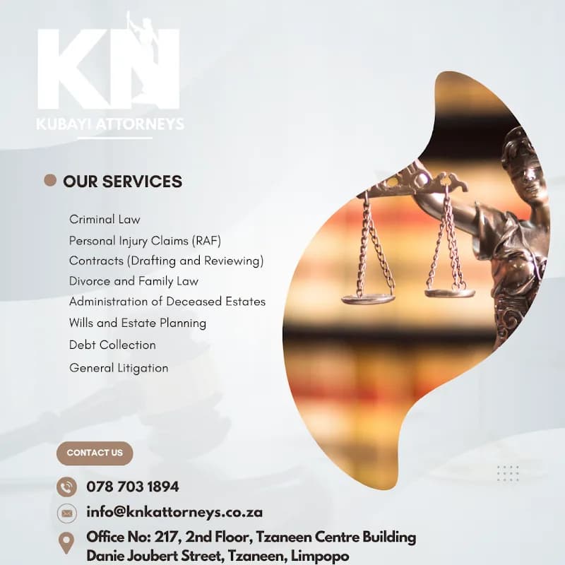 KN KUBAYI ATTORNEYS in Haenertsburg