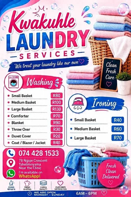 Kwakuhle Laundry Services in Pinetown