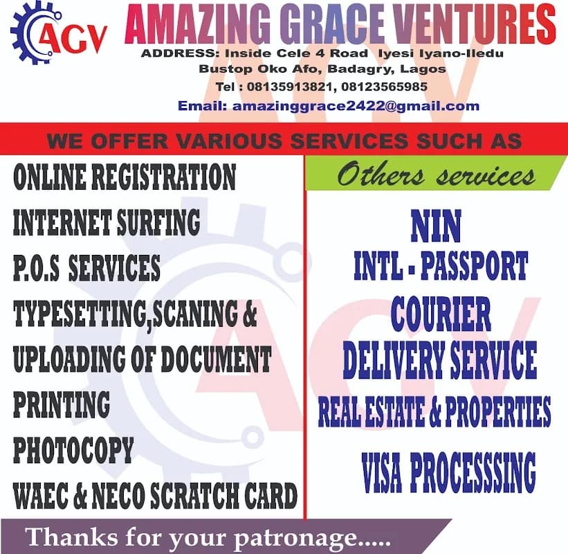 AMAZING GRACE ICT AND GENERAL SERVICES. in Badagry