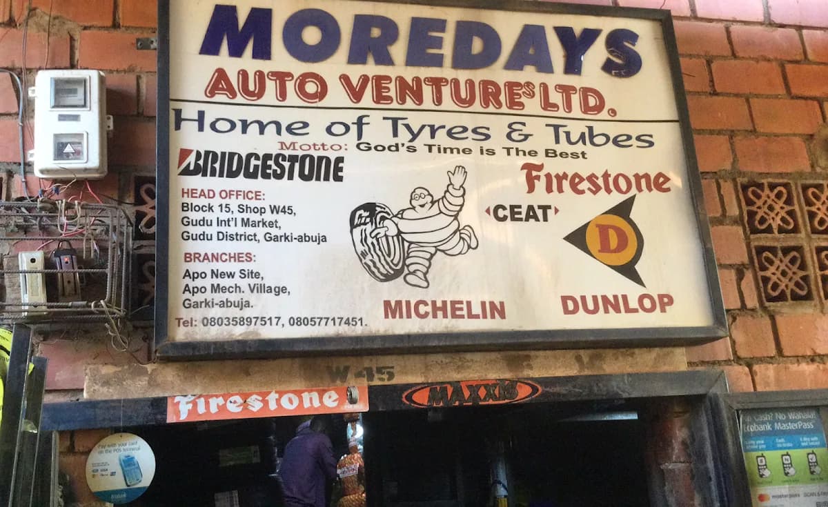 Moredays Auto Ventures Ltd (Michelin Tyre Dealer) in Durumi