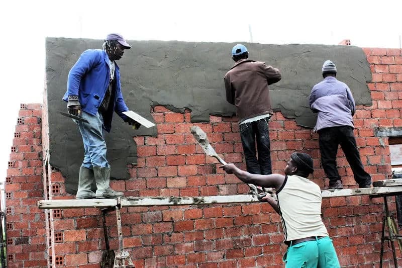 Sibeko family construction in Esther Park