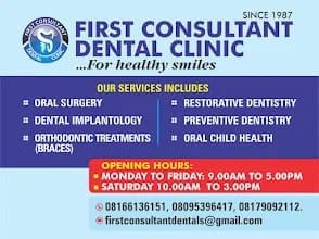 First Consultant Dental Clinic, Ilupeju, Lagos in Bariga