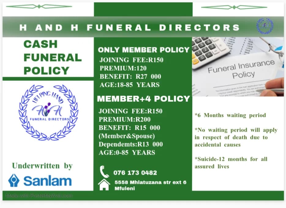 H AND H FUNERAL DIRECTORS in Khayelitsha