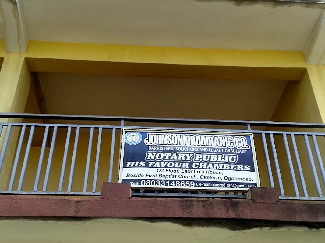 Johnson Orodiran His Favour Chambers in Arowomole