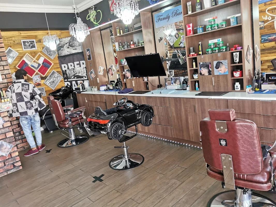 Family barber shop in Brooklyn