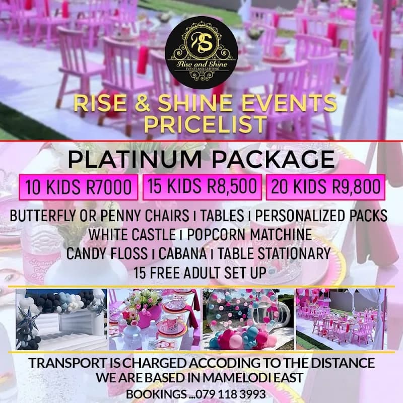 Rise and shine deco and catering in Mamelodi