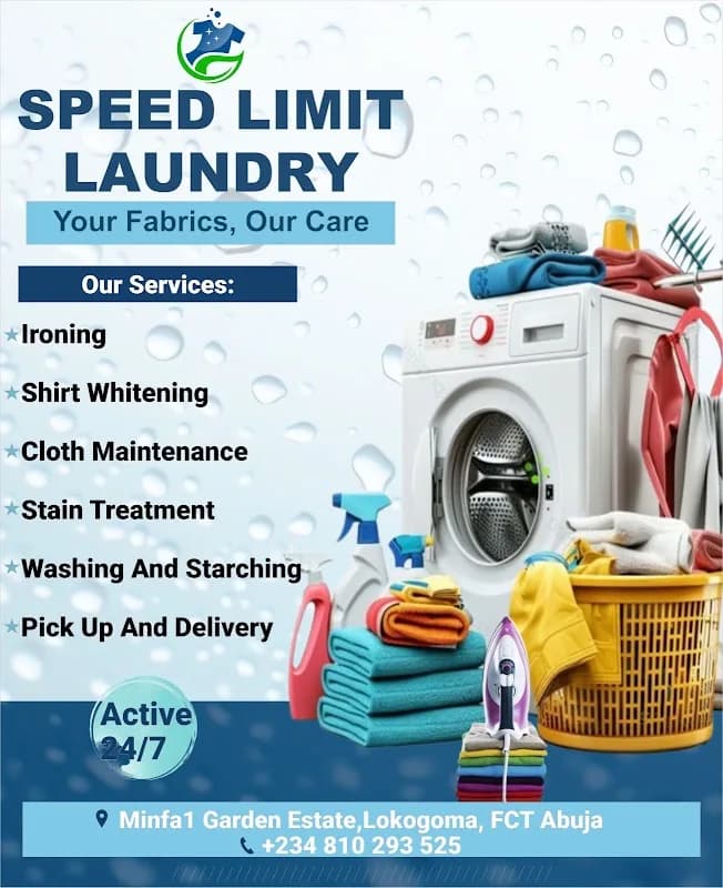 Speed limit laundry service in Lokogoma