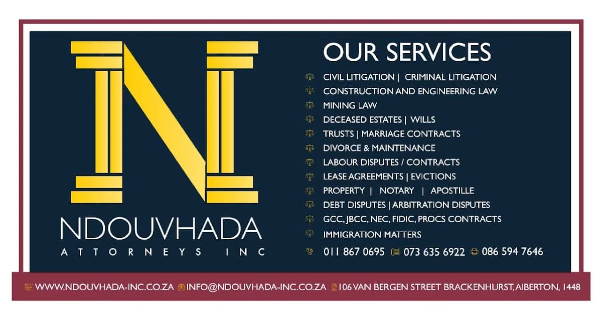 NDOUVHADA ATTORNEYS INC in Alberton