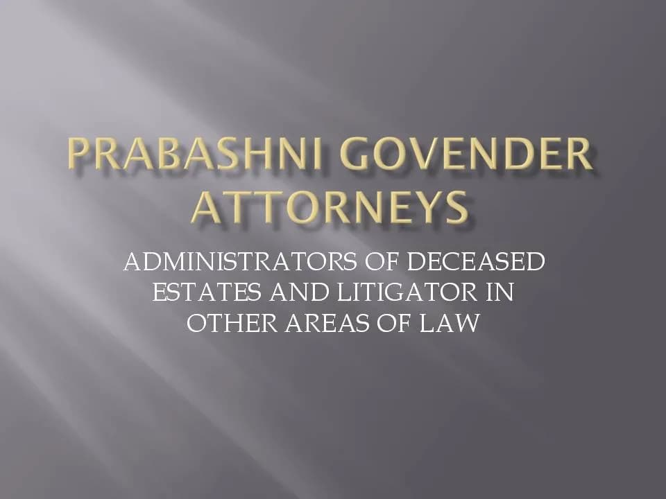 Prabashni Govender Attorneys in Phoenix