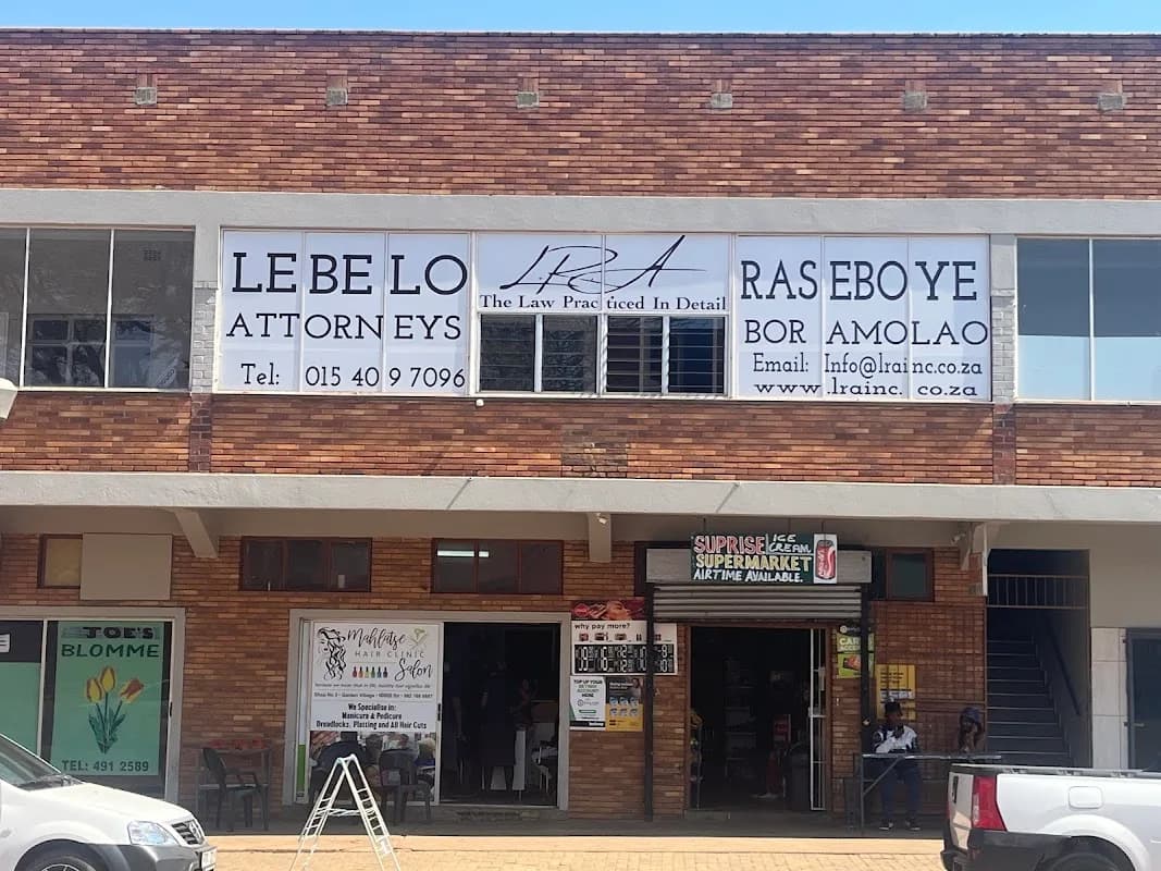 Lebelo Raseboye Attorneys in Mokopane CBD