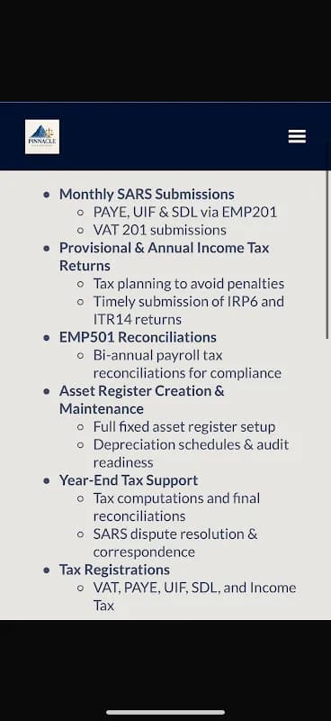 PINNACLE TAX AND ADVISORY (Pty) Ltd in Edenvale
