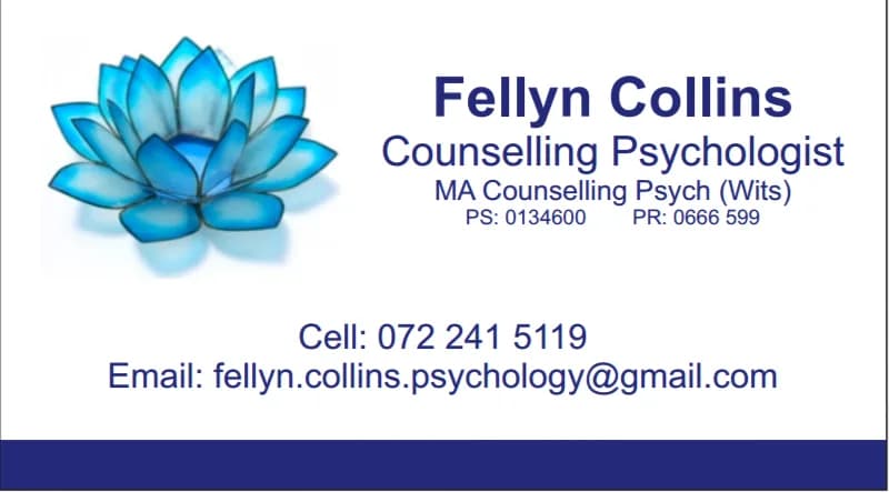 Counselling psychologist - Fellyn Collins in Northcliff