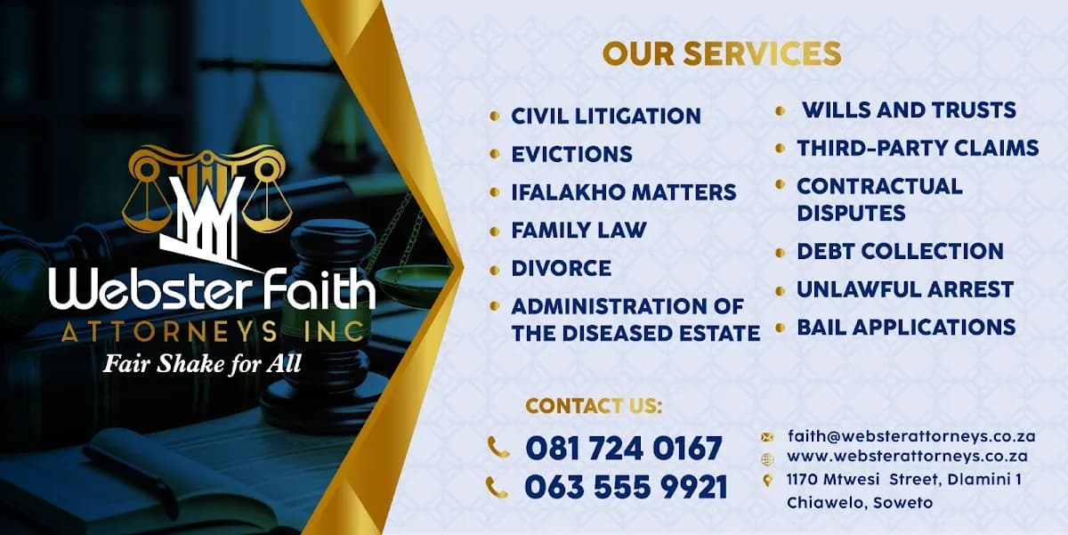 Webster Faith Attorneys Inc in Soweto