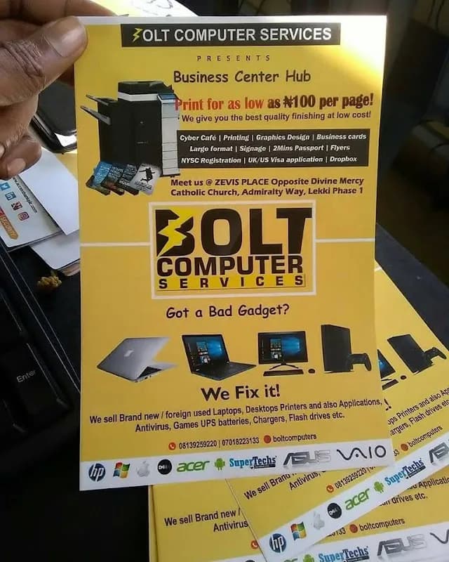 BOLT COMPUTER SERVICES in Ajegunle