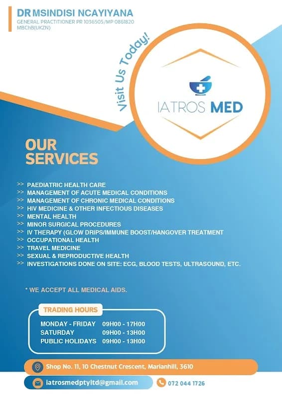 Mariannhill Medical Practice Dr Msindisi Ncayiyana in Pinetown