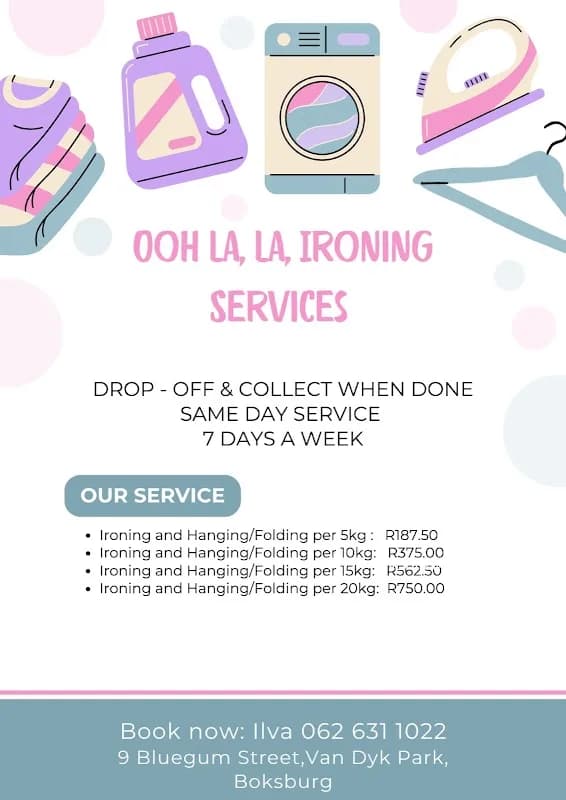 Ooh La La Ironing Services in Boksburg CBD