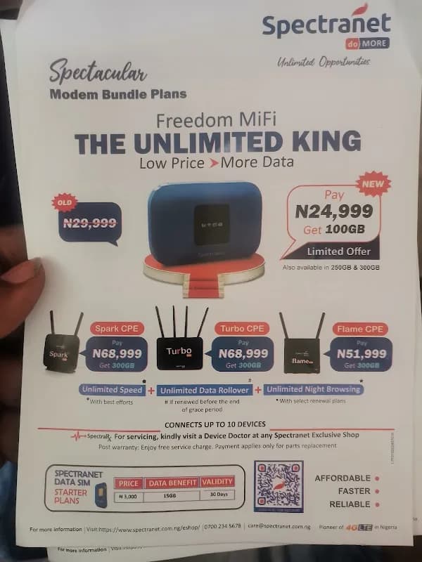 SPECTRANET LIMITED in Ilasan