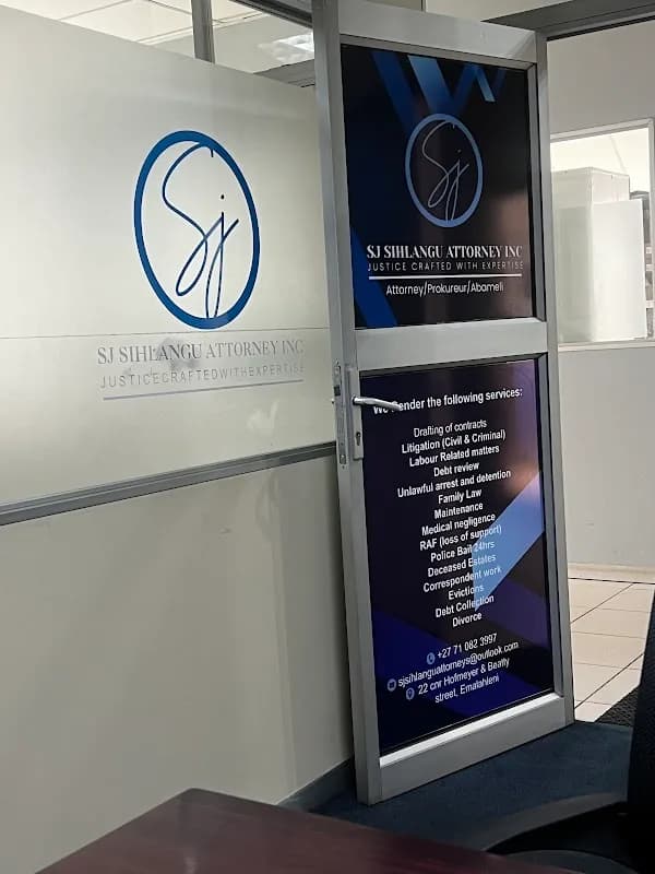 SJ Sihlangu Attorneys INC in eMalahleni CBD