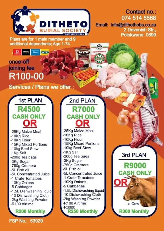 Ditheto burial society in Polokwane CBD