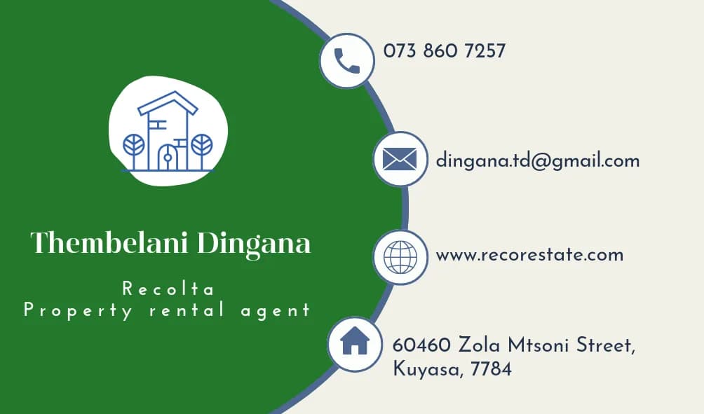 Recolta property rental agent in Khayelitsha
