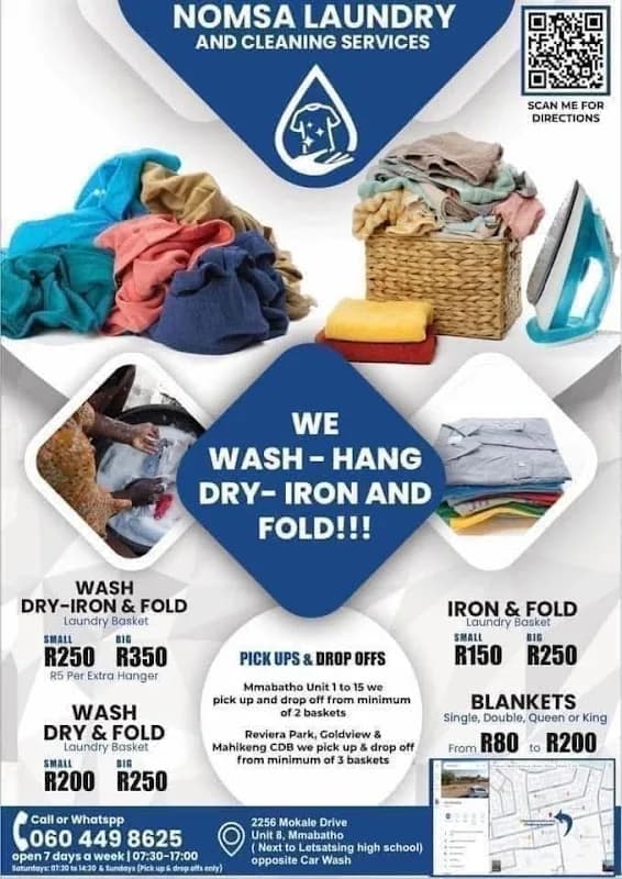 Nomsa laundry and cleaning services in Mmabatho