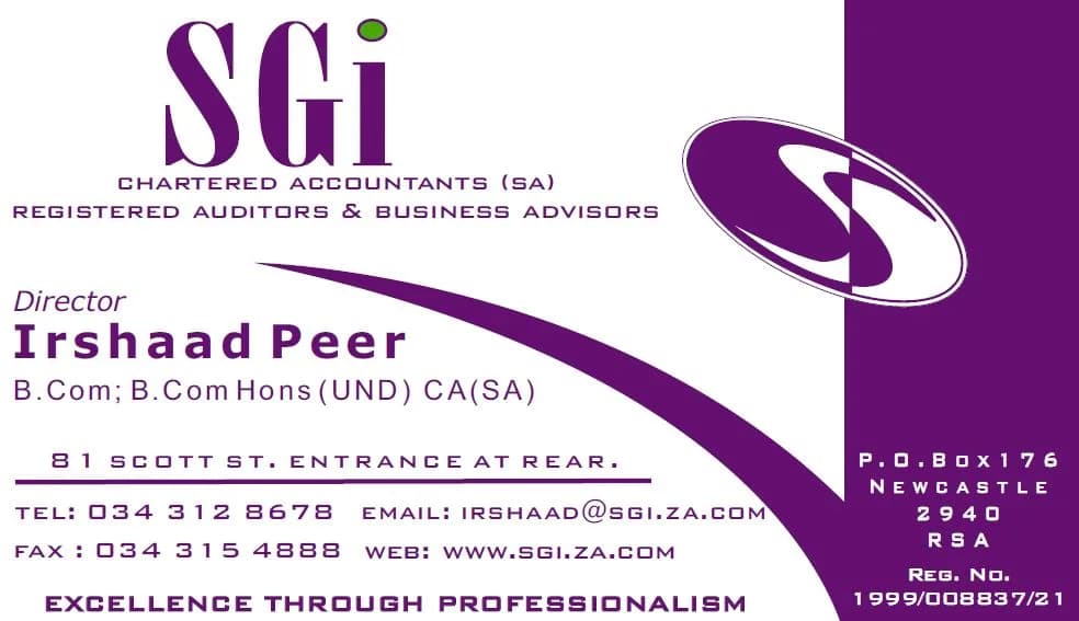 Shabir Goga Inc - Chartered Accountants (SA) and Registered Auditors in Madadeni