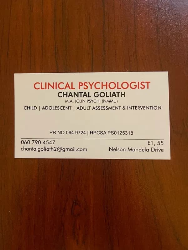 Chantal Goliath Clinical Psychologist in Mthatha CBD