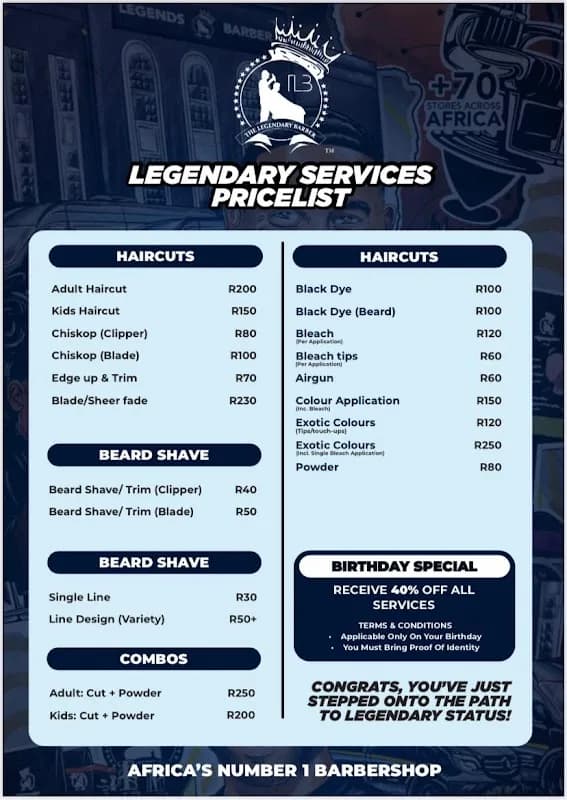 Legends Barbershop in Diamond Pavilion