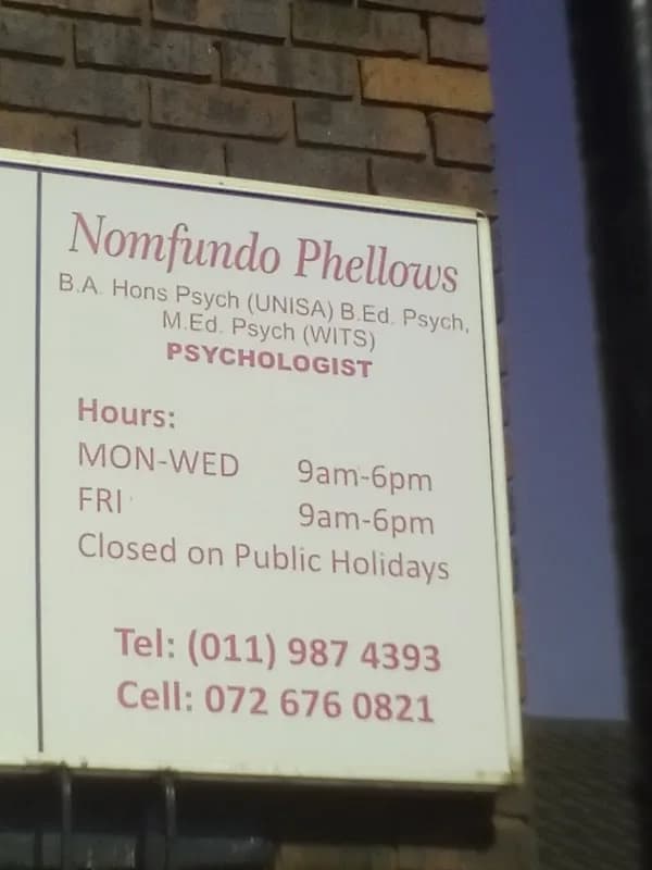 Nomfundo Phellows in Soweto