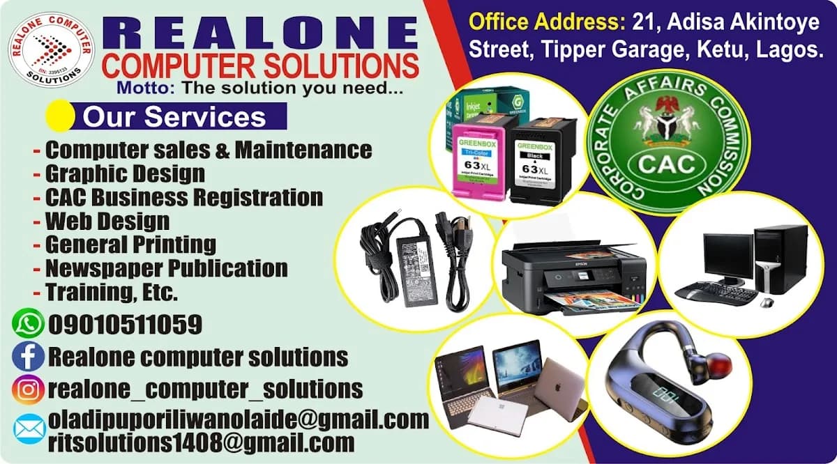 Realone computer solutions in Magodo