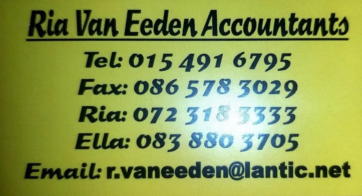 Ria van Eeden Accountants in Mokopane CBD