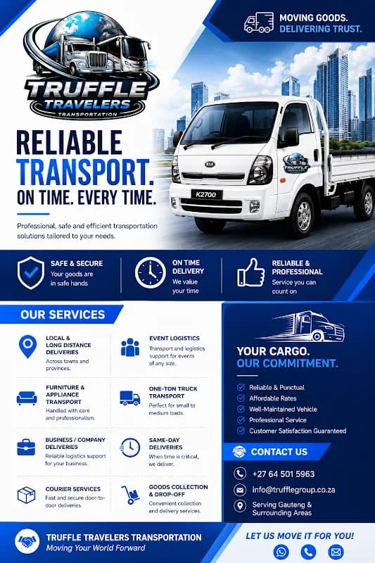 Truffle Travelers Transportation and Logistics in Diepkloof