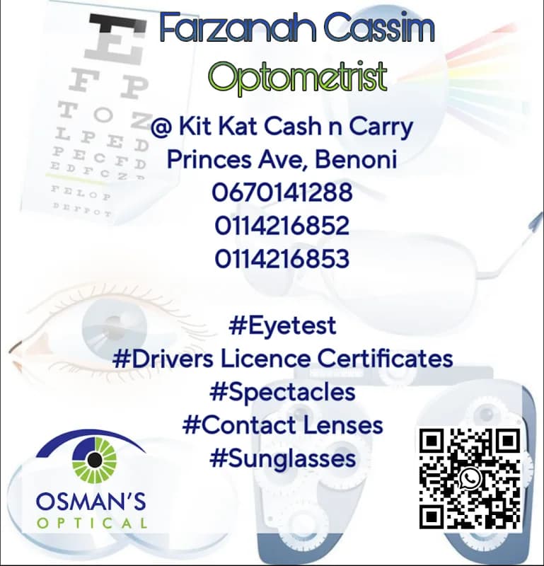 OSMANS OPTICAL BENONI in Benoni CBD
