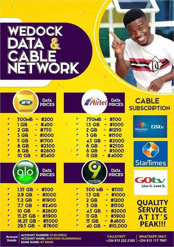 Wedock Data & Cable Network in Orile