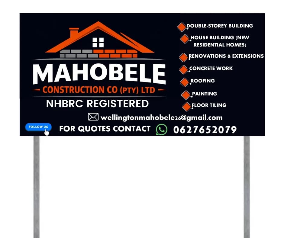 MAHOBELE CONSTRUCTION CO (PTY) LTD in Marapong
