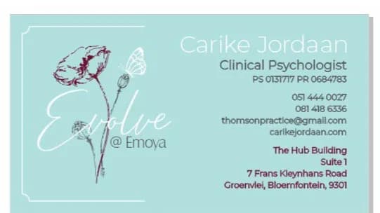 Carike Jordaan Clinical Psychologist in Mangaung
