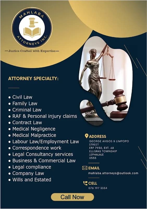 Mahlaba Attorneys Inc in Lephalale CBD