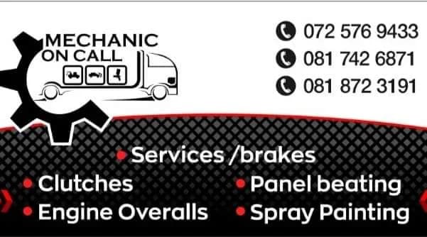 Mechanic On Call in Krugersdorp CBD