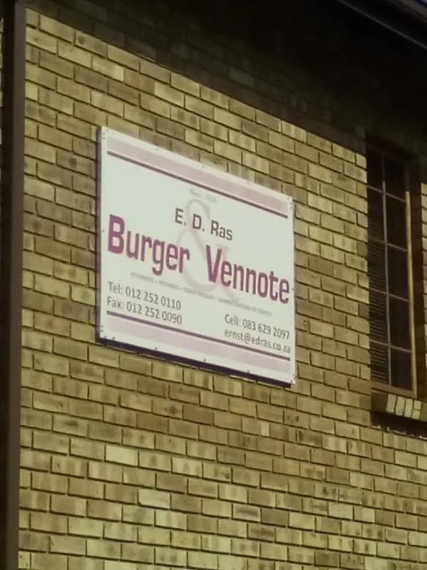 E.D. Ras Burger Vennote in Brits Central