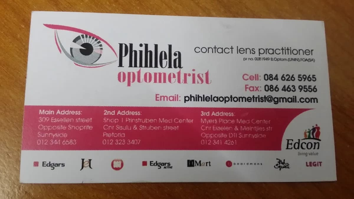 Dr Phihlela Optometrist in Sunnyside