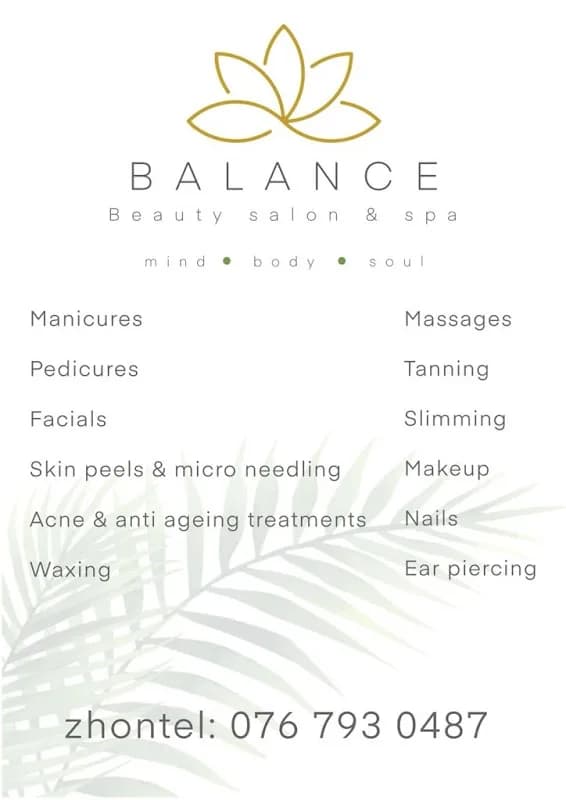 Balance beauty salon & spa in Boksburg CBD