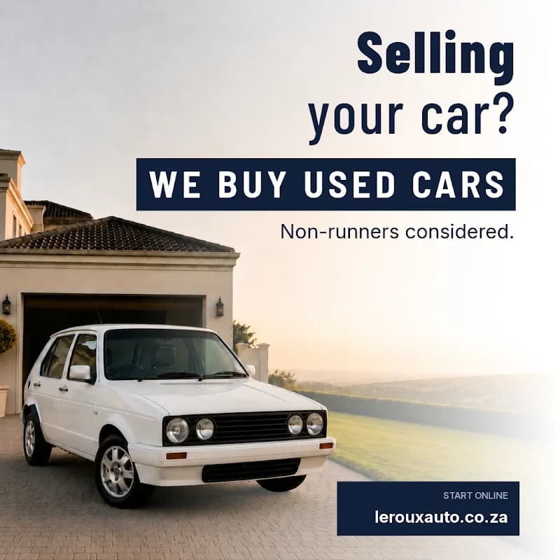 We Buy Used Cars - le Roux Auto in Durbanville
