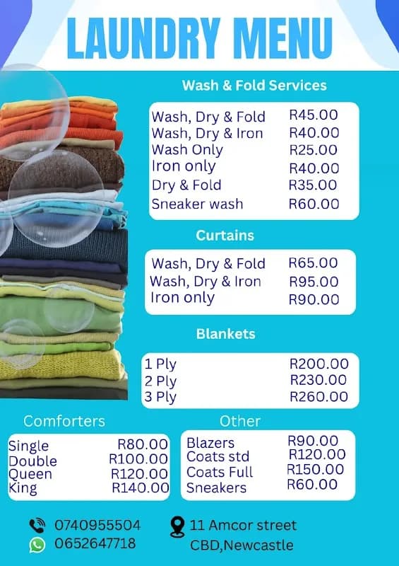 Bubble haven laundromat in Newcastle CBD