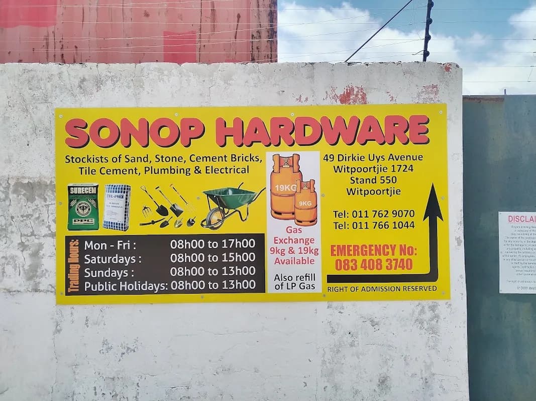 Sonop Hardware and Building Material CC in Roodepoort