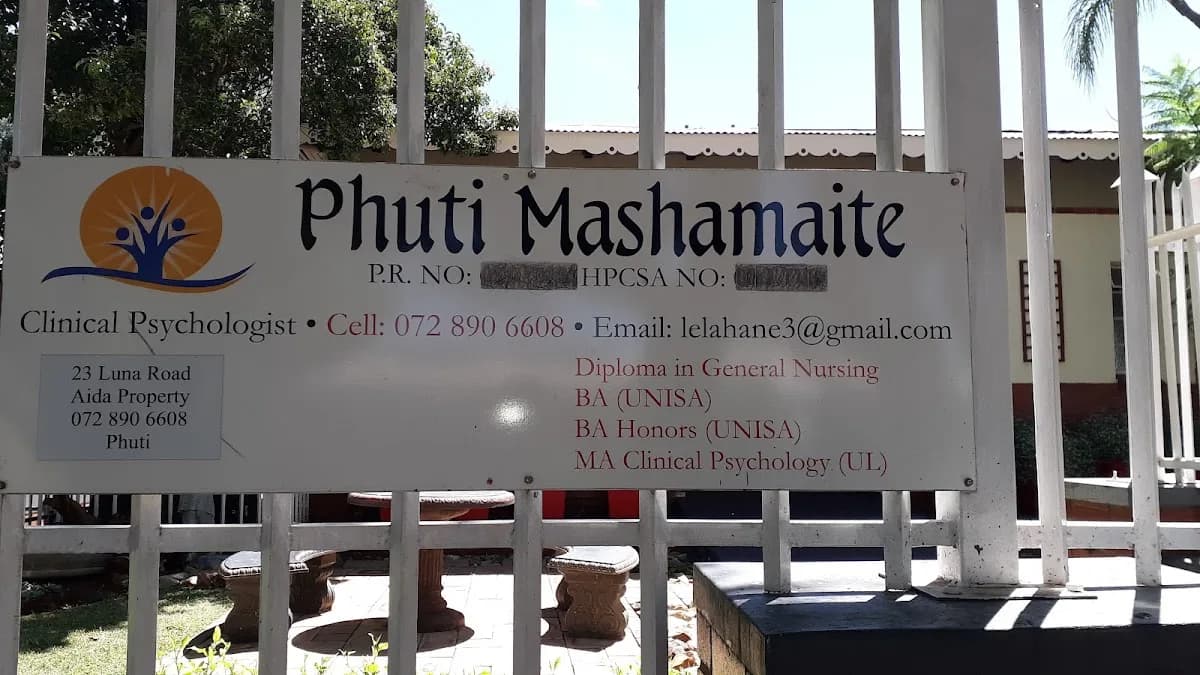 PHUTI MASHAMAITE PSYCHOLOGY in Bela-Bela CBD