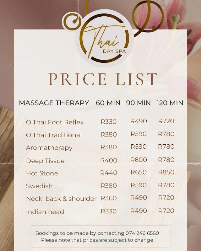 O'Thai Day Spa in Rynfield