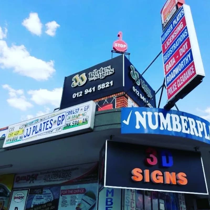 JJ Plates and Signs in Wonderboom
