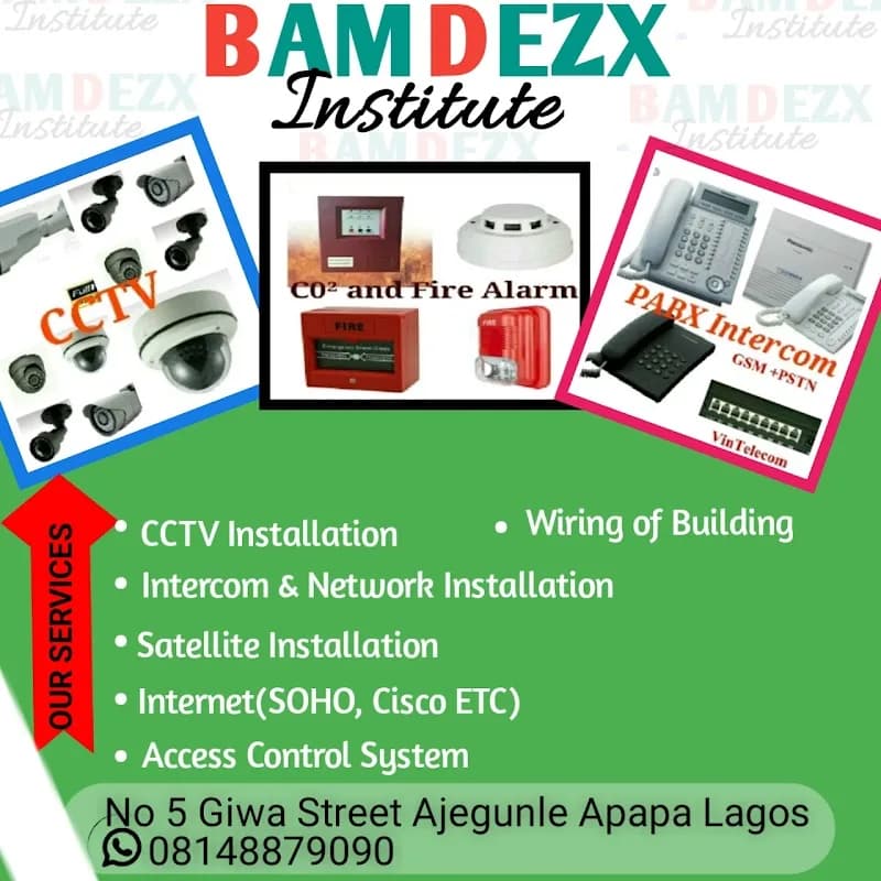 Bamdezx institute I.T intercom and networking 5 Giwa Ojo Road Ajeromi Ifelodun in Ajegunle