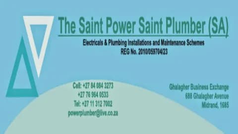 The Saint Power Saint Plumber (SA) (Pty) Ltd in Grand Central